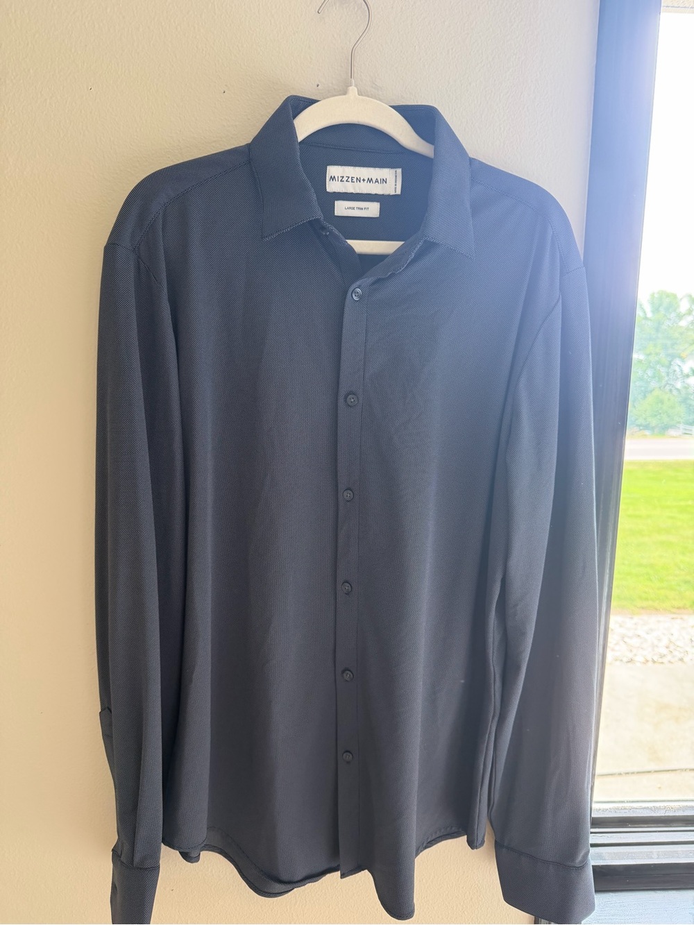 Mizzen+Main Men's Button-Front Dress Shirt in Deep Blue